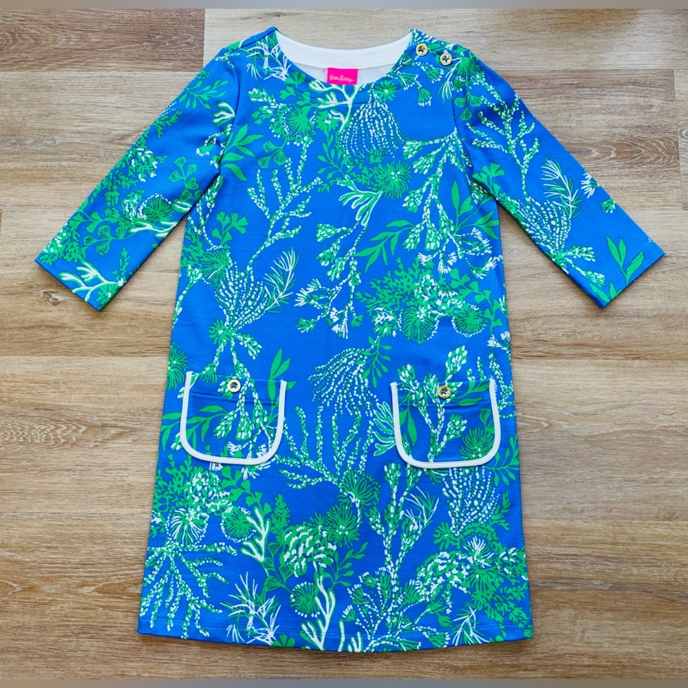 Lilly Pulitzer Girls Mackenzie Coral Print Dress